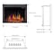 Edendirect 36 in. Ventless Electric Fireplace Insert, Remote Control, Adjustable LED Flame Brightness ED936A - alternate 2